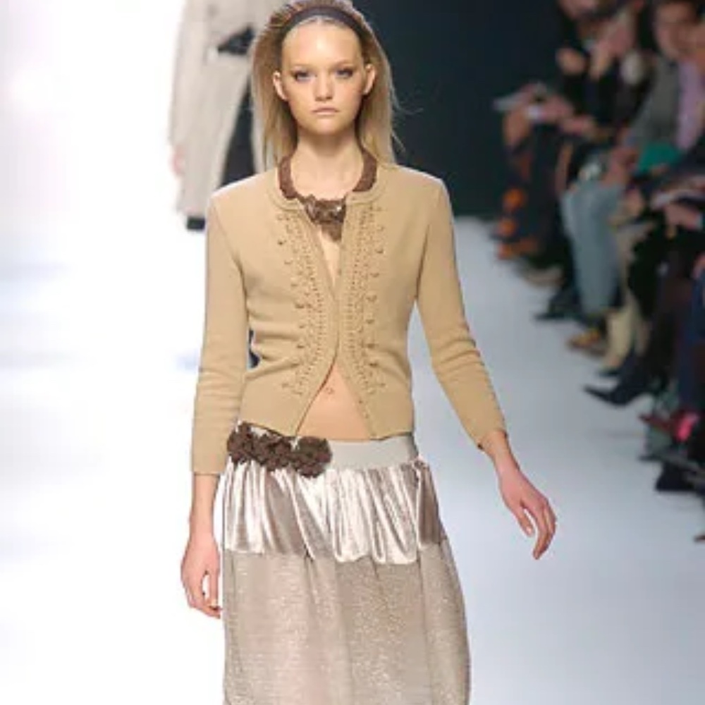 Runway Alberta Ferretti runway Cardigan Skirt Emma Watson